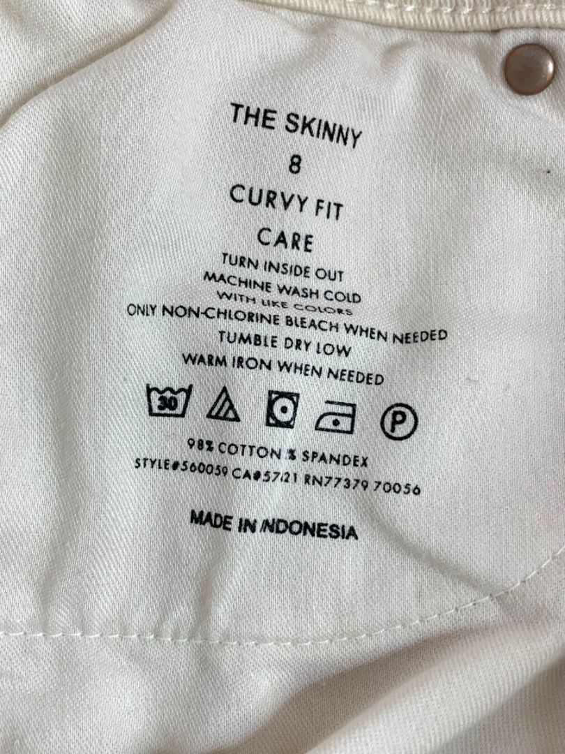 Size 8 Ann Taylor Curvy Fit The Skinny Womens Tan Denim Jeans