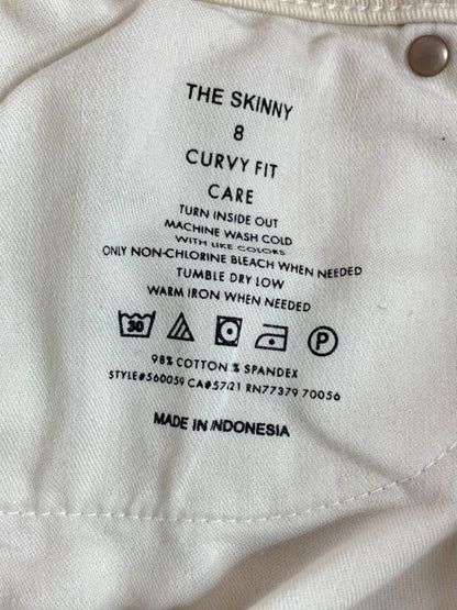 Size 8 Ann Taylor Curvy Fit The Skinny Womens Tan Denim Jeans