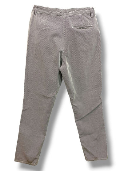 Size 6 Chaps Womens Striped Stretch Chinos Blue White 32" Inseam Summer