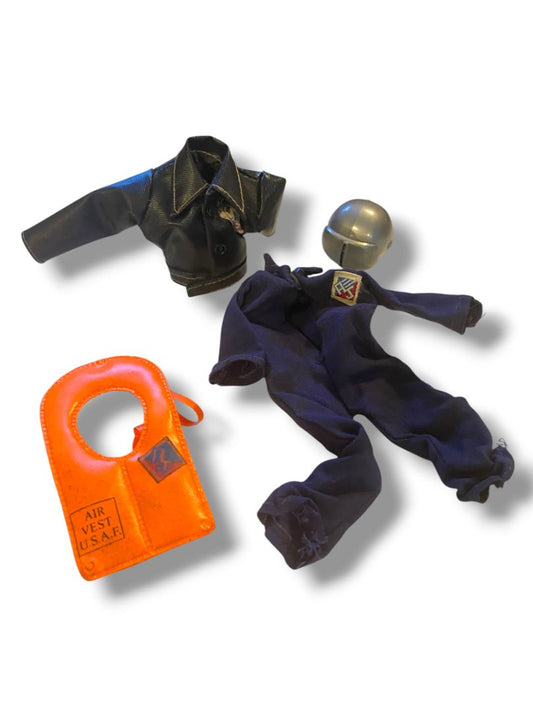 1970s Mego Action Jackson Action Figure Jumpsuit Jacket Helmet