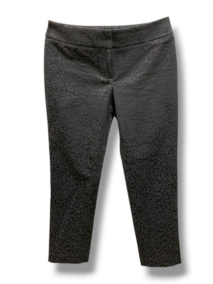 Size 4P Loft Petites Textured Womens Black Dress Pants Shine Marisa