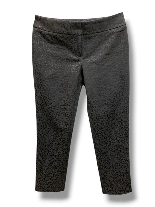 Size 4P Loft Petites Textured Womens Black Dress Pants Shine Marisa