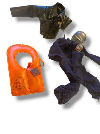 1970s Mego Action Jackson Action Figure Jumpsuit Jacket Helmet