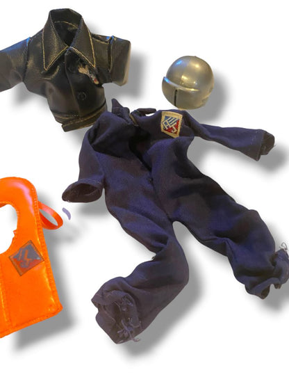 1970s Mego Action Jackson Action Figure Jumpsuit Jacket Helmet