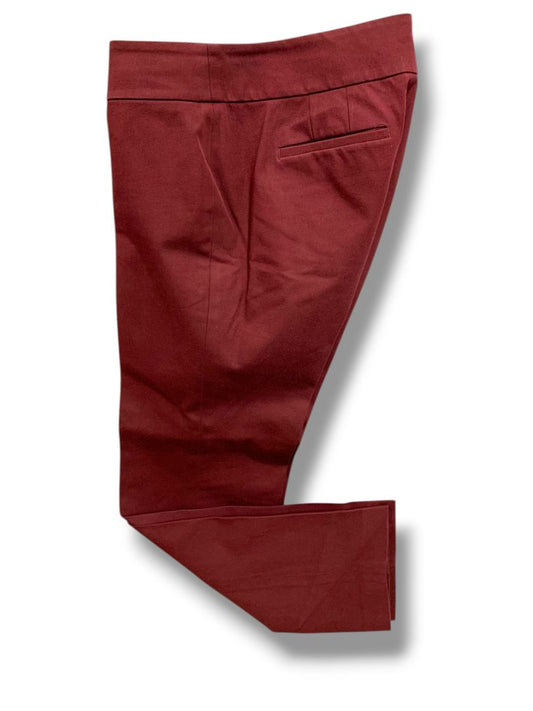 Size 6P Loft Petites Womens Burgundy Julie Straight Dress Pants