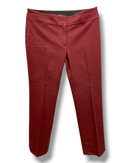 Size 6P Loft Petites Womens Burgundy Julie Straight Dress Pants