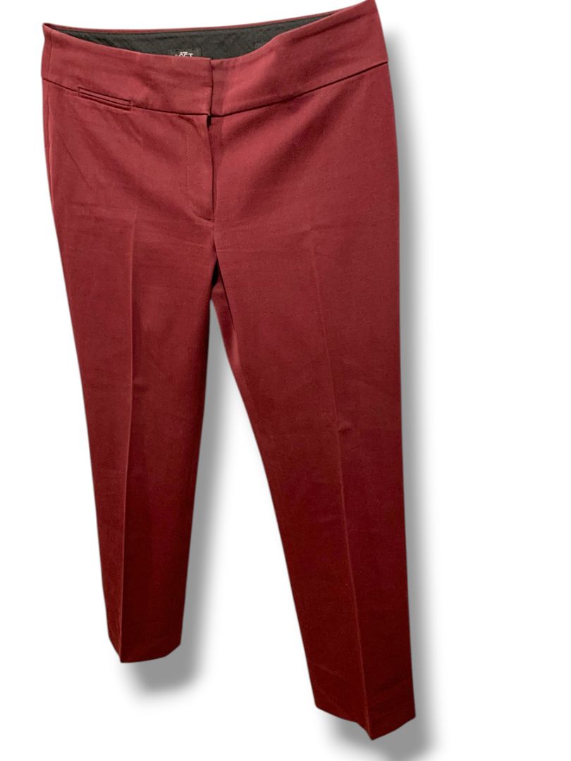 Size 6P Loft Petites Womens Burgundy Julie Straight Dress Pants