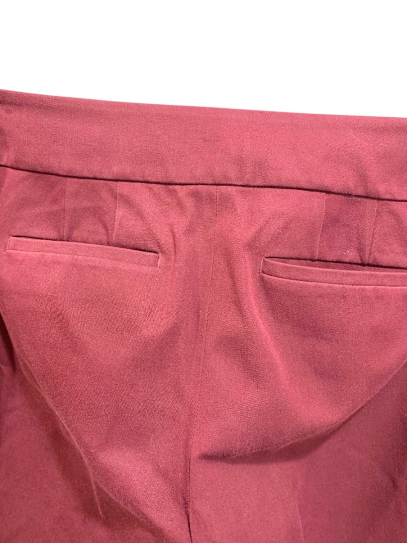 Size 6P Loft Petites Womens Burgundy Julie Straight Dress Pants