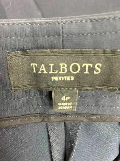 Size 4P Talbots Petites Navy Blue Curvy Dress Pants