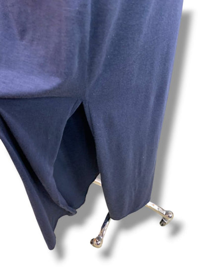 Large Abercrombie Kids Navy Blue Maxi Skirt Long Slit Lined Mini