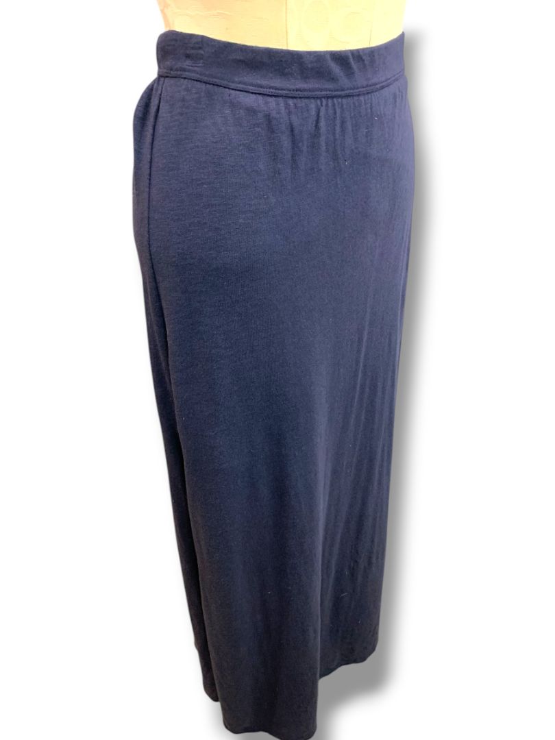 Large Abercrombie Kids Navy Blue Maxi Skirt Long Slit Lined Mini