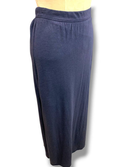 Large Abercrombie Kids Navy Blue Maxi Skirt Long Slit Lined Mini