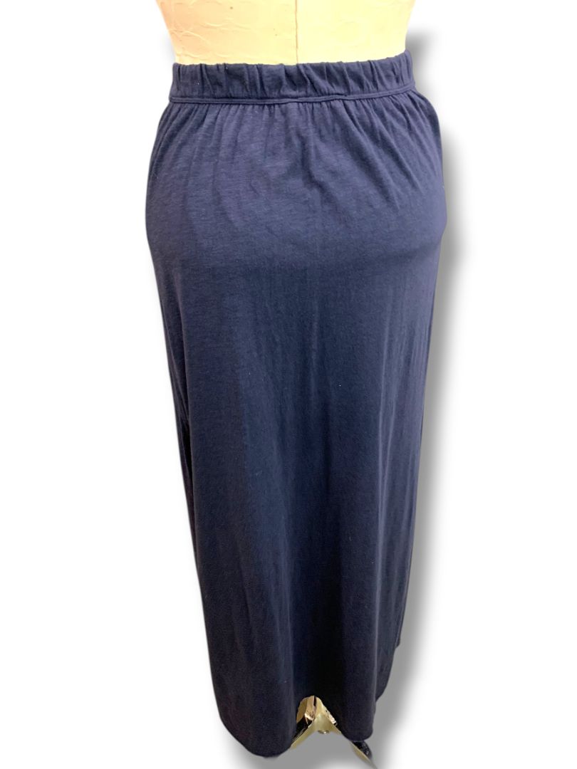 Large Abercrombie Kids Navy Blue Maxi Skirt Long Slit Lined Mini