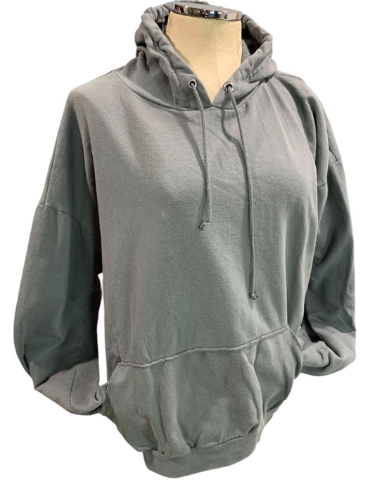 Medium PrettyLittleThing Womens Gray Pullover Sweatshirt Hoodie Kangaroo Pocket