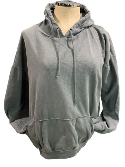 Medium PrettyLittleThing Womens Gray Pullover Sweatshirt Hoodie Kangaroo Pocket