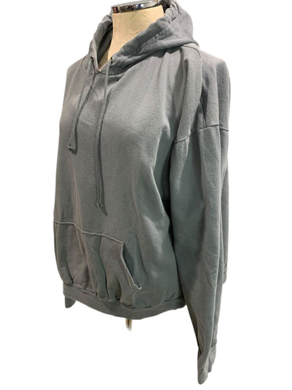 Medium PrettyLittleThing Womens Gray Pullover Sweatshirt Hoodie Kangaroo Pocket