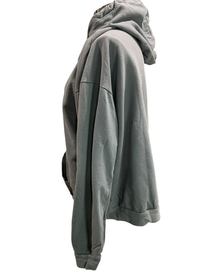 Medium PrettyLittleThing Womens Gray Pullover Sweatshirt Hoodie Kangaroo Pocket