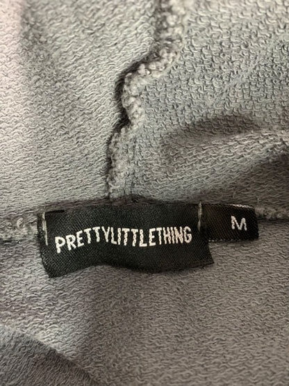 Medium PrettyLittleThing Womens Gray Pullover Sweatshirt Hoodie Kangaroo Pocket
