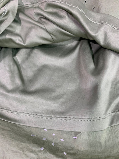 Medium Cynthia Rowley Sage Green Eyelet Poplin Cotton Belted Dress