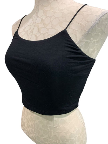 Medium Fashion Nova Womens New Black Kiki Crop Cami Top