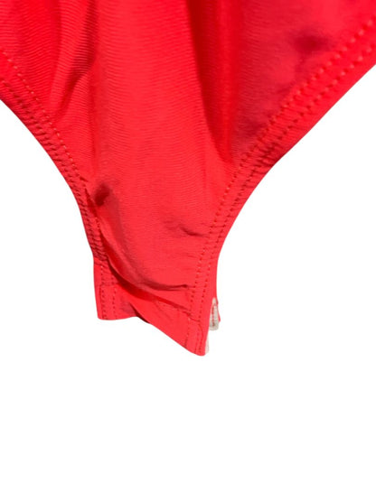 Medium Fashion Nova New Neon Pink Camila Ruched Bodysuit Tie Back