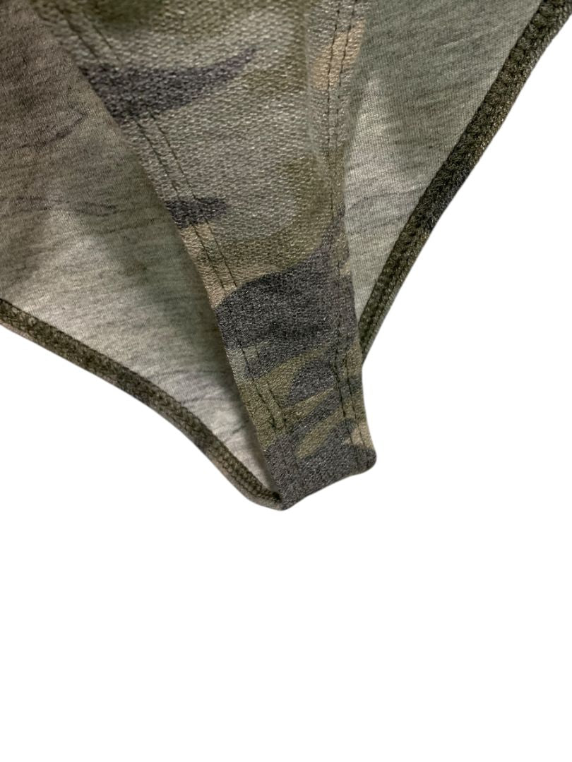 Medium Fashion Nova Womens Soft Camo Knit Bodysuit Strapless