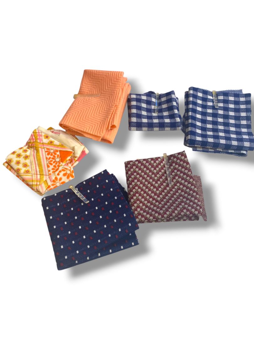Vintage Lot of Scrap Fabric for Fashion Doll Barbie Clothes Retro Mod