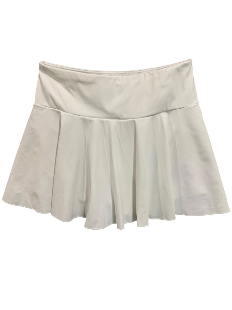Small White Tennis Skirt Pleated Ball Pockets Undershorts 14" Length