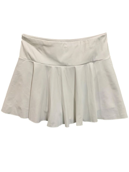 Small White Tennis Skirt Pleated Ball Pockets Undershorts 14" Length