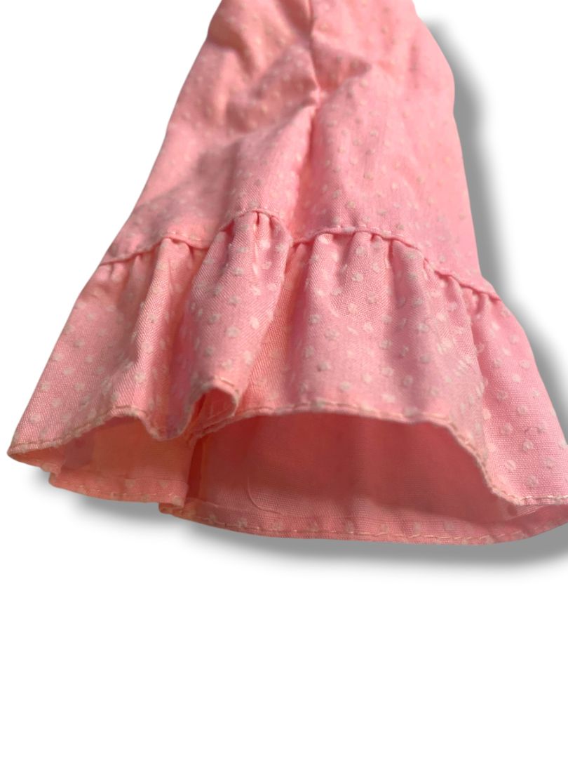 1974 Barbie Mattel Sweet 16 Pink Swiss Dot Dress Long
