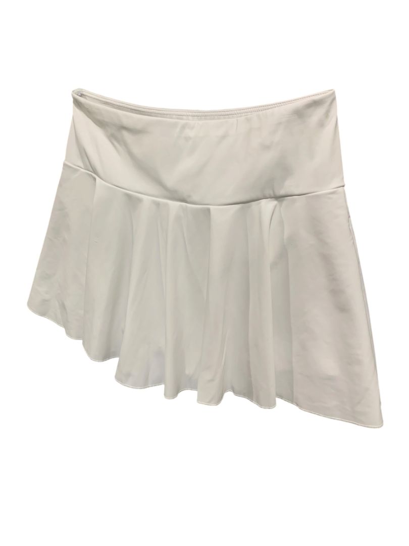 Small White Tennis Skirt Pleated Ball Pockets Undershorts 14" Length