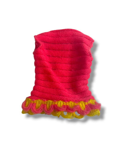 1968 Original Talking Barbie 1115 Original Pink Sweater Top Only Neon Pink Yellow