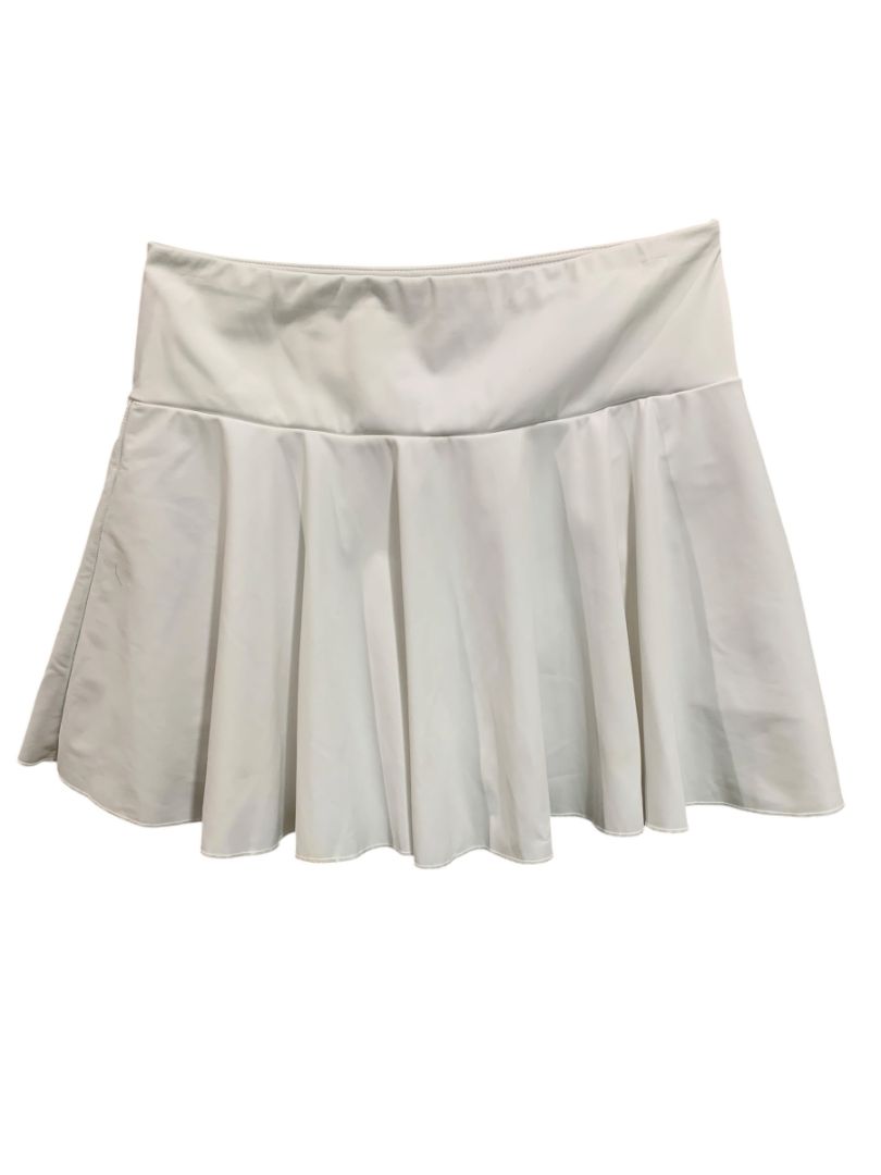 Small White Tennis Skirt Pleated Ball Pockets Undershorts 14" Length