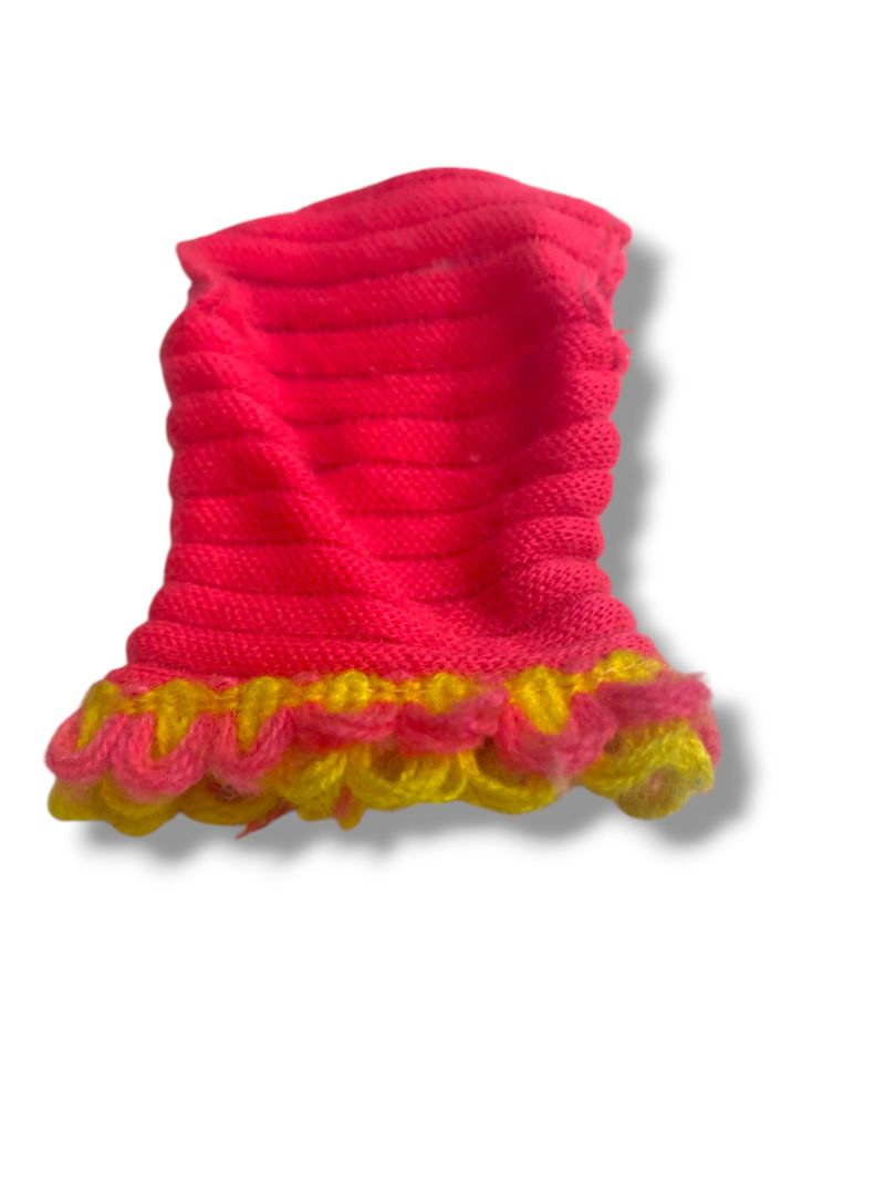 1968 Original Talking Barbie 1115 Original Pink Sweater Top Only Neon Pink Yellow