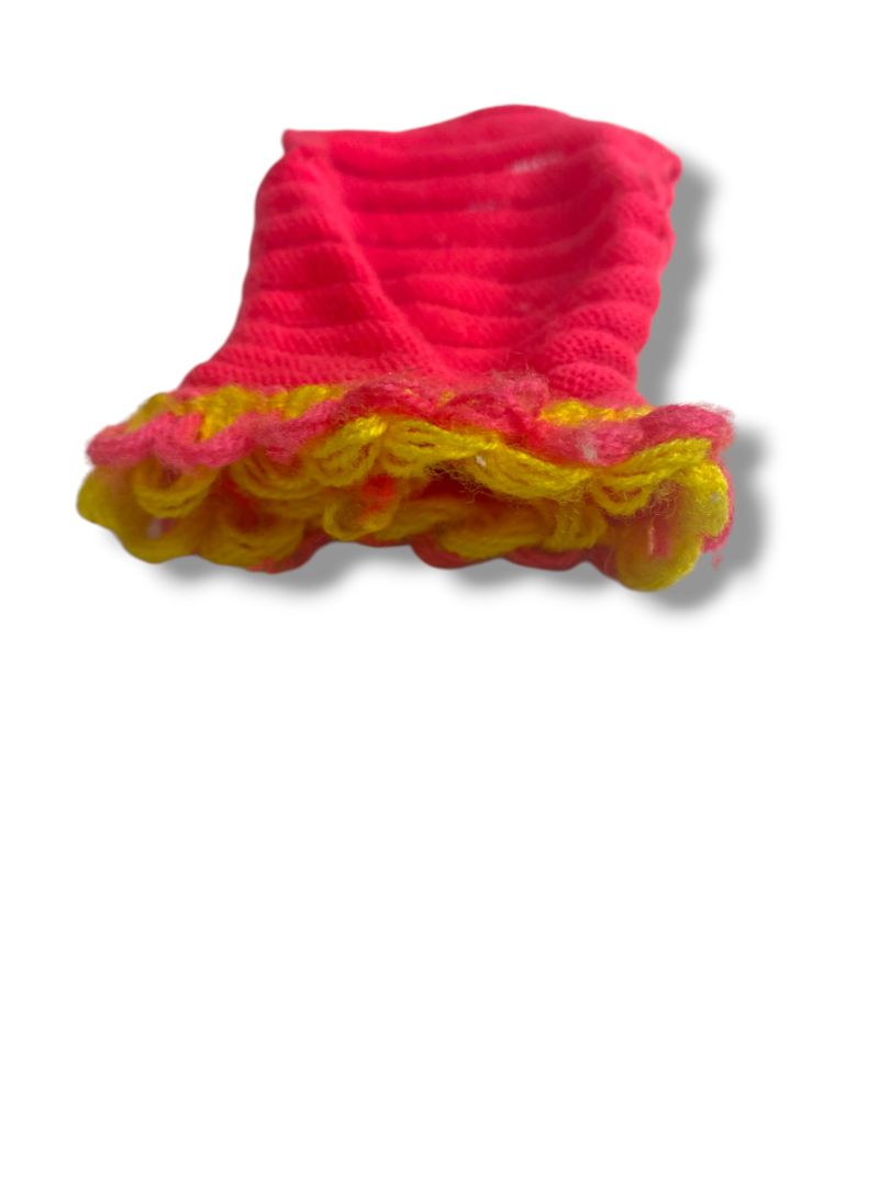1968 Original Talking Barbie 1115 Original Pink Sweater Top Only Neon Pink Yellow