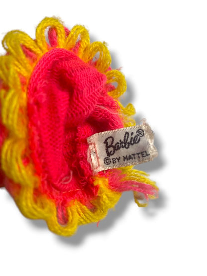 1968 Original Talking Barbie 1115 Original Pink Sweater Top Only Neon Pink Yellow