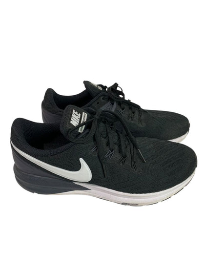 Size 10 Nike Womens Zoom Structure 22 Black Sneaker Running Shoe AA1640-002