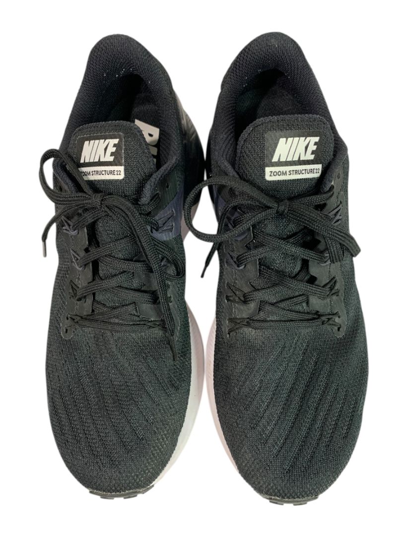 Size 10 Nike Womens Zoom Structure 22 Black Sneaker Running Shoe AA1640-002