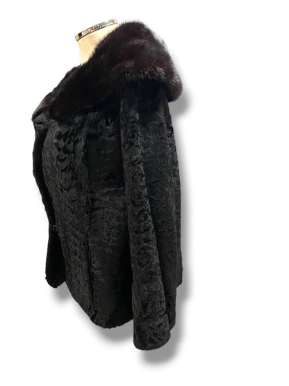 Medium Vintage Genuine Broadtail Persian Lamb Mink Fur Jacket The Globe Scranton