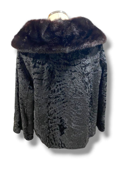 Medium Vintage Genuine Broadtail Persian Lamb Mink Fur Jacket The Globe Scranton