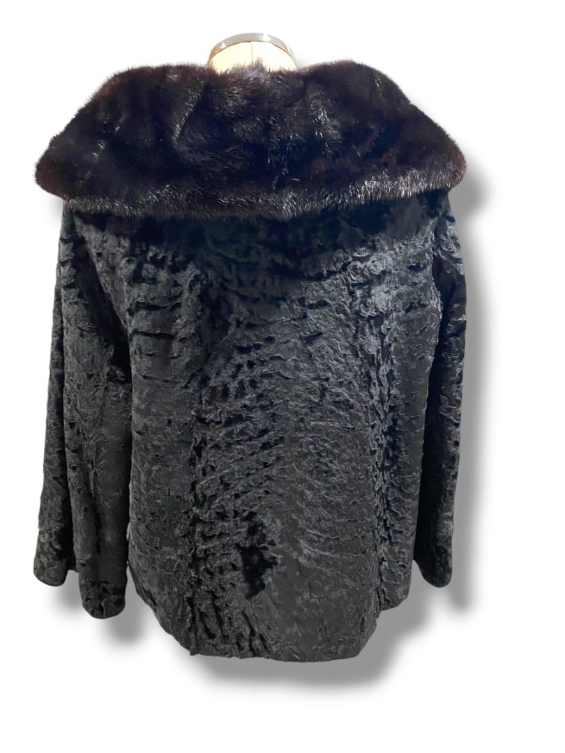 Medium Vintage Genuine Broadtail Persian Lamb Mink Fur Jacket The Globe Scranton
