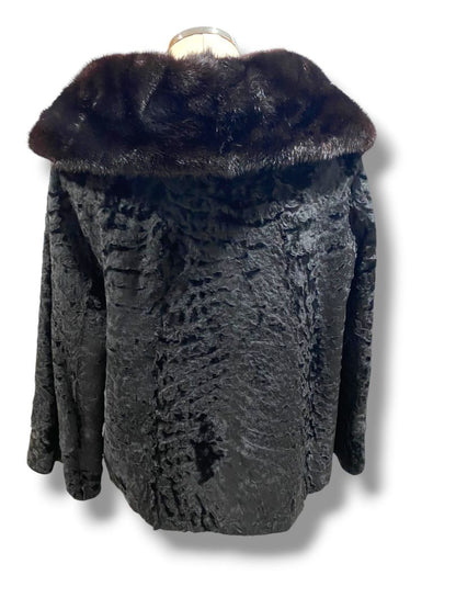 Medium Vintage Genuine Broadtail Persian Lamb Mink Fur Jacket The Globe Scranton