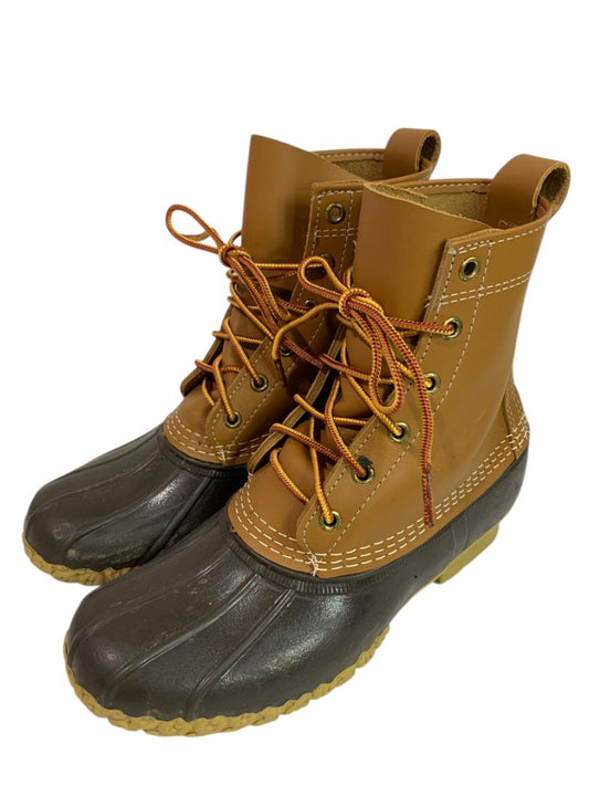 Size 8 LL Bean Womens Bean Boot Duck Boot 8" Brown Leather 212880
