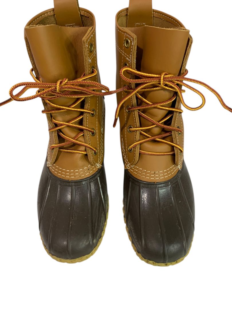 Size 8 LL Bean Womens Bean Boot Duck Boot 8" Brown Leather 212880