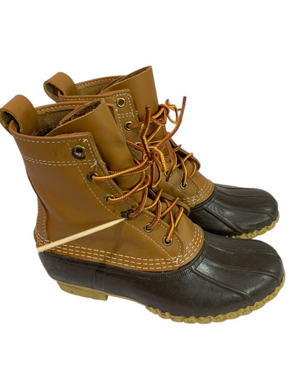 Size 8 LL Bean Womens Bean Boot Duck Boot 8" Brown Leather 212880