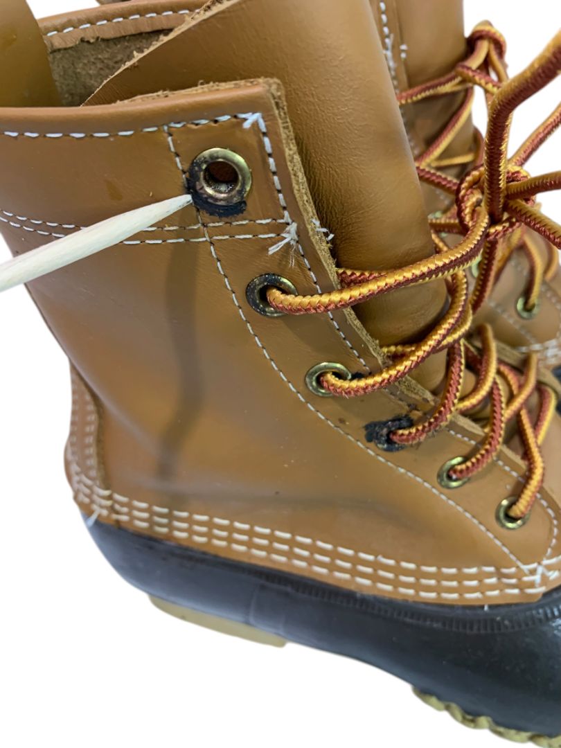 Size 8 LL Bean Womens Bean Boot Duck Boot 8" Brown Leather 212880