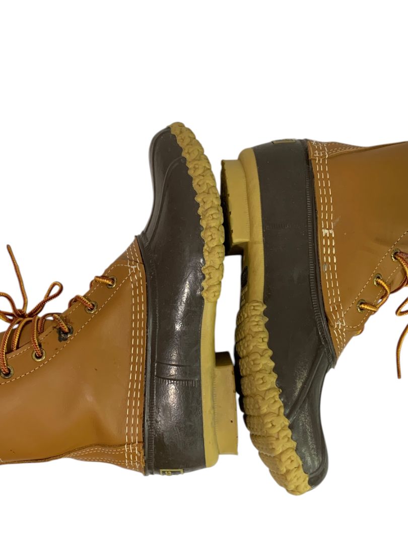 Size 8 LL Bean Womens Bean Boot Duck Boot 8" Brown Leather 212880