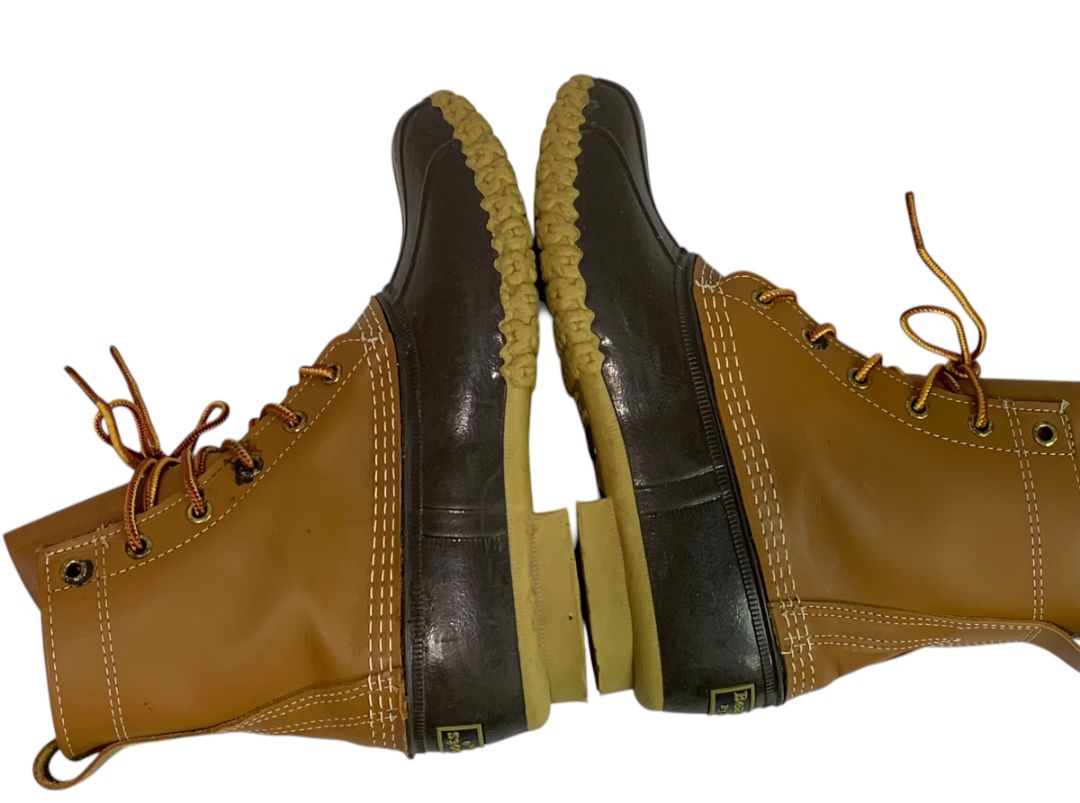 Size 8 LL Bean Womens Bean Boot Duck Boot 8" Brown Leather 212880