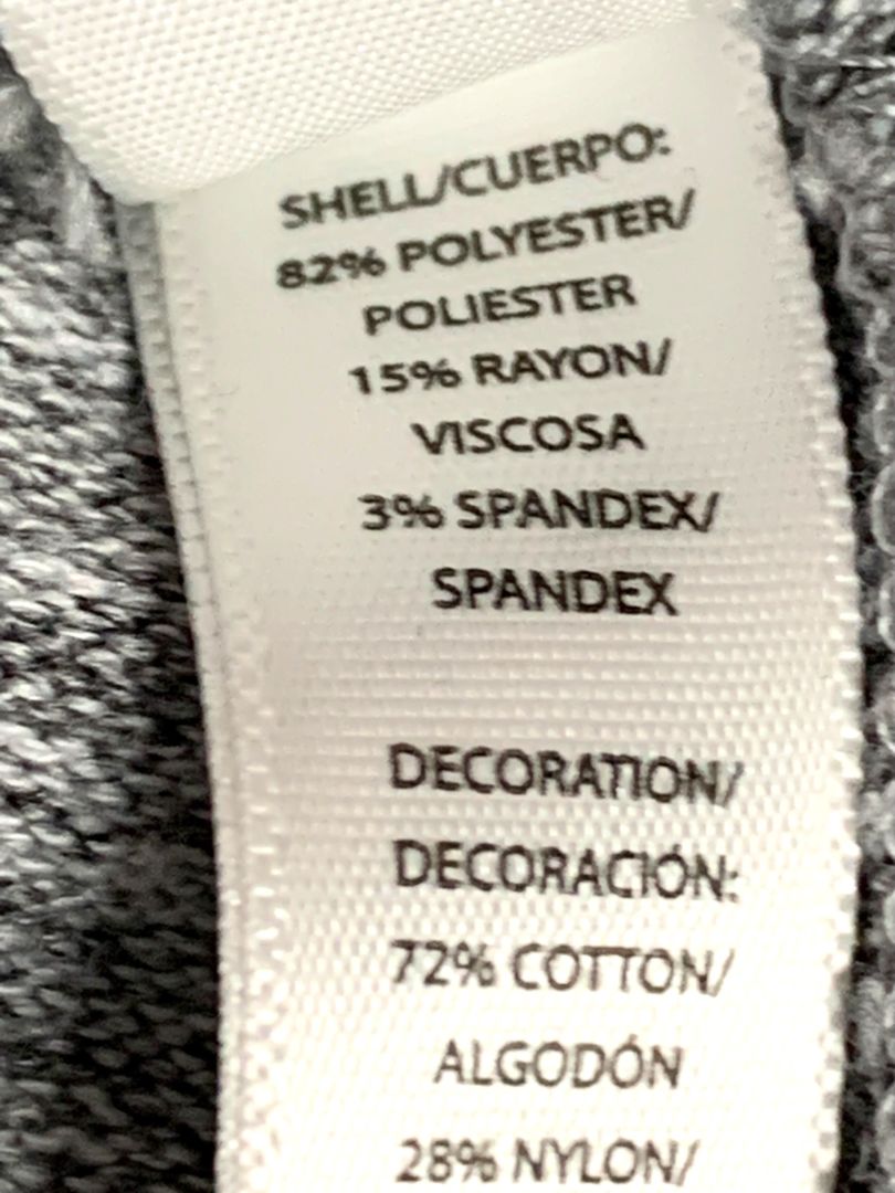Medium FN by Flora Nikrooz Womens 2 Piece Gray Sweater Knit Lounge Wear Lace Trim Joggers