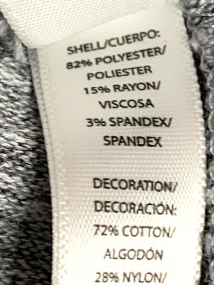 Medium FN by Flora Nikrooz Womens 2 Piece Gray Sweater Knit Lounge Wear Lace Trim Joggers